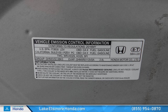 2016 Honda Civic Sedan EX