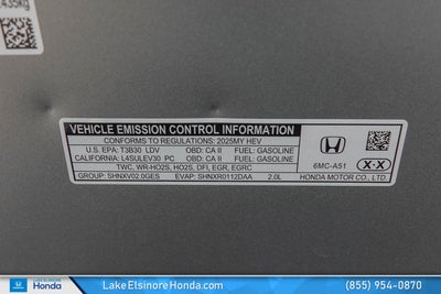 2025 Honda Civic Sedan Hybrid Sport