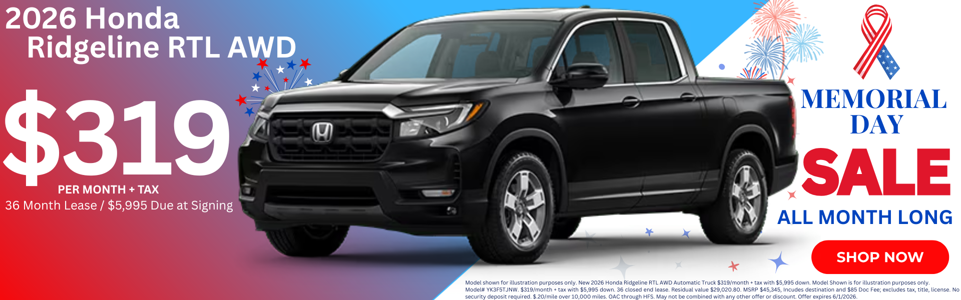 Best Honda Ridgeline Lease Deals and Sale Prices in Riversid