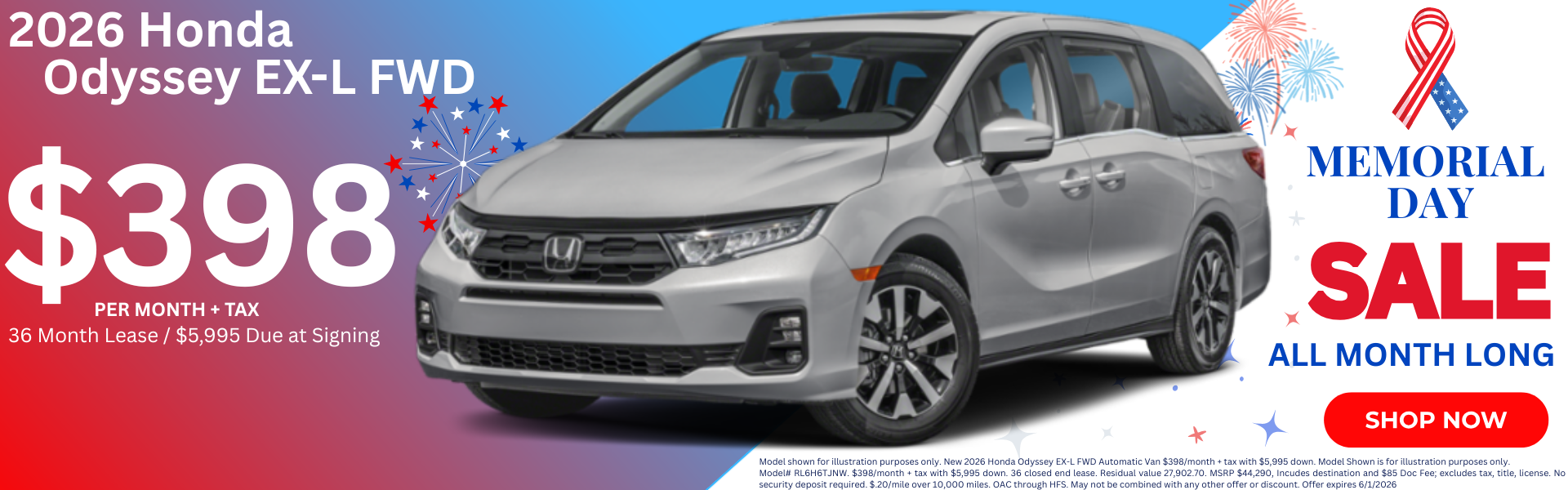 Best Honda Odyssey Lease Deals and Sale Prices in Riverside 
